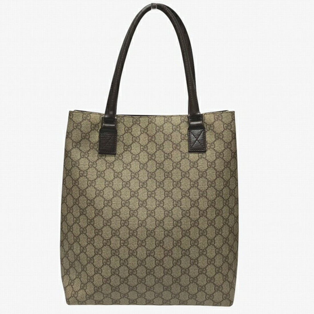 Gucci Brown Pvc Leather Tote Bag