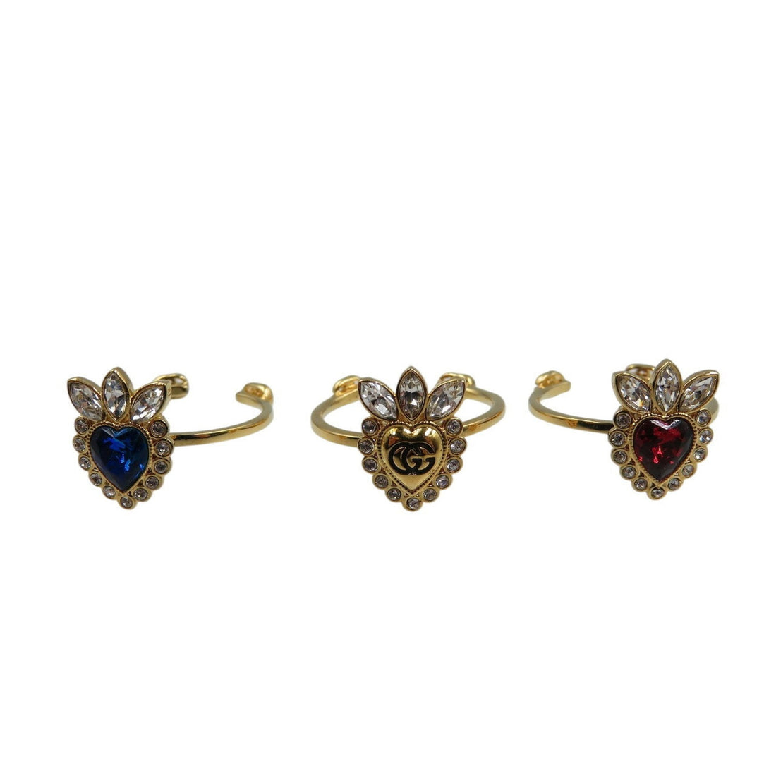 Gucci Blue Gold Red Color Gold Plating Band Ring