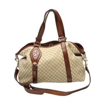 Gucci Brown Canvas Shoulder Bag Tote Bag