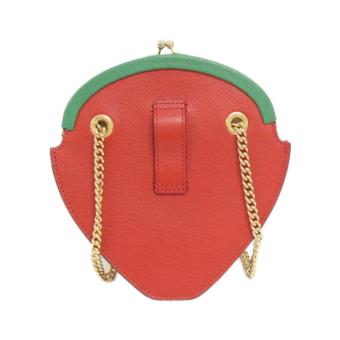 Gucci Green Red Color Leather Shoulder Bag