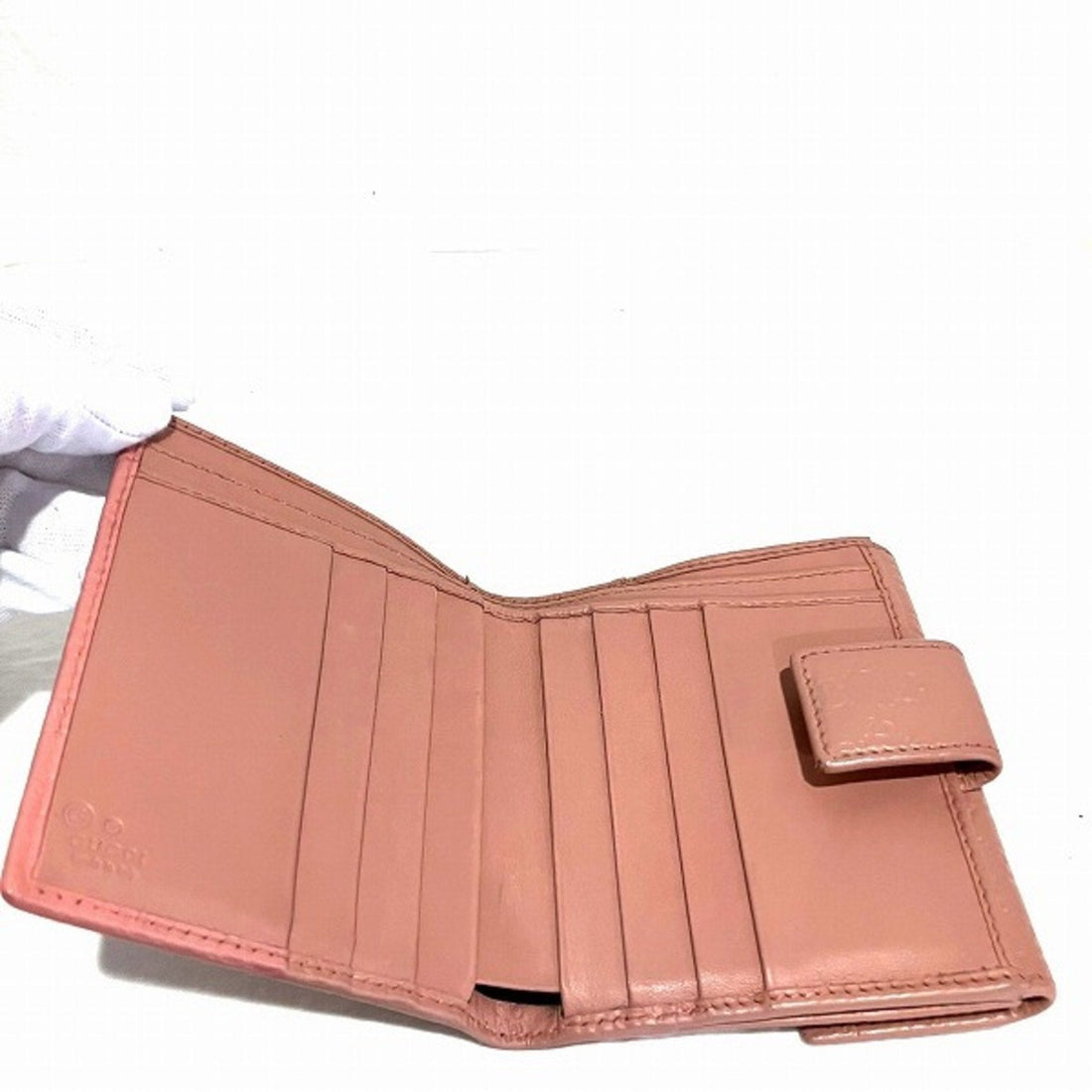 Gucci Pink Leather Wallet (Bi-Fold)