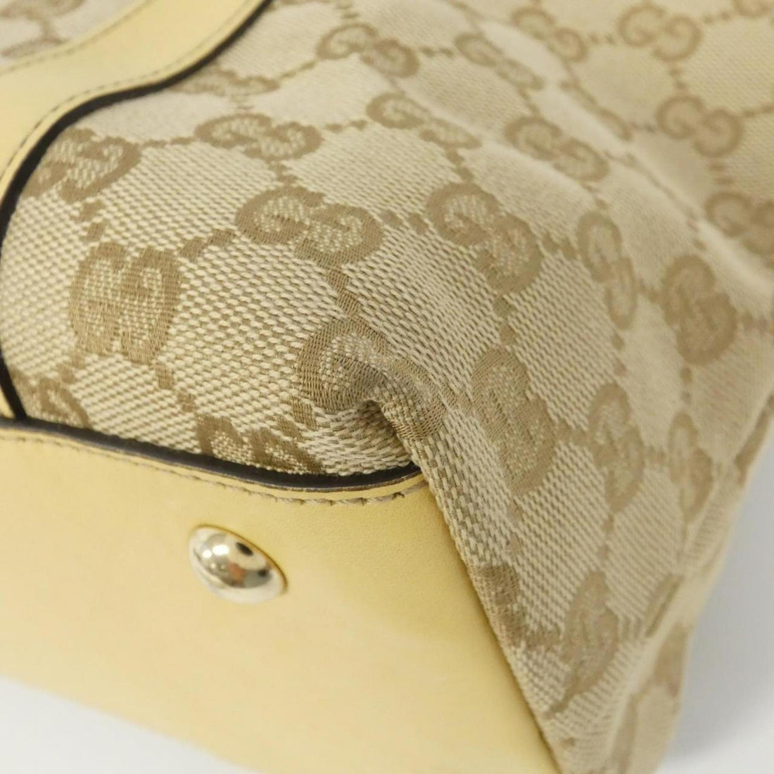 Gucci Gg Canvas Beige Yellow Gg Canvas Handbag