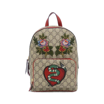 Gucci Beige Red Color Gg Supreme Backpack