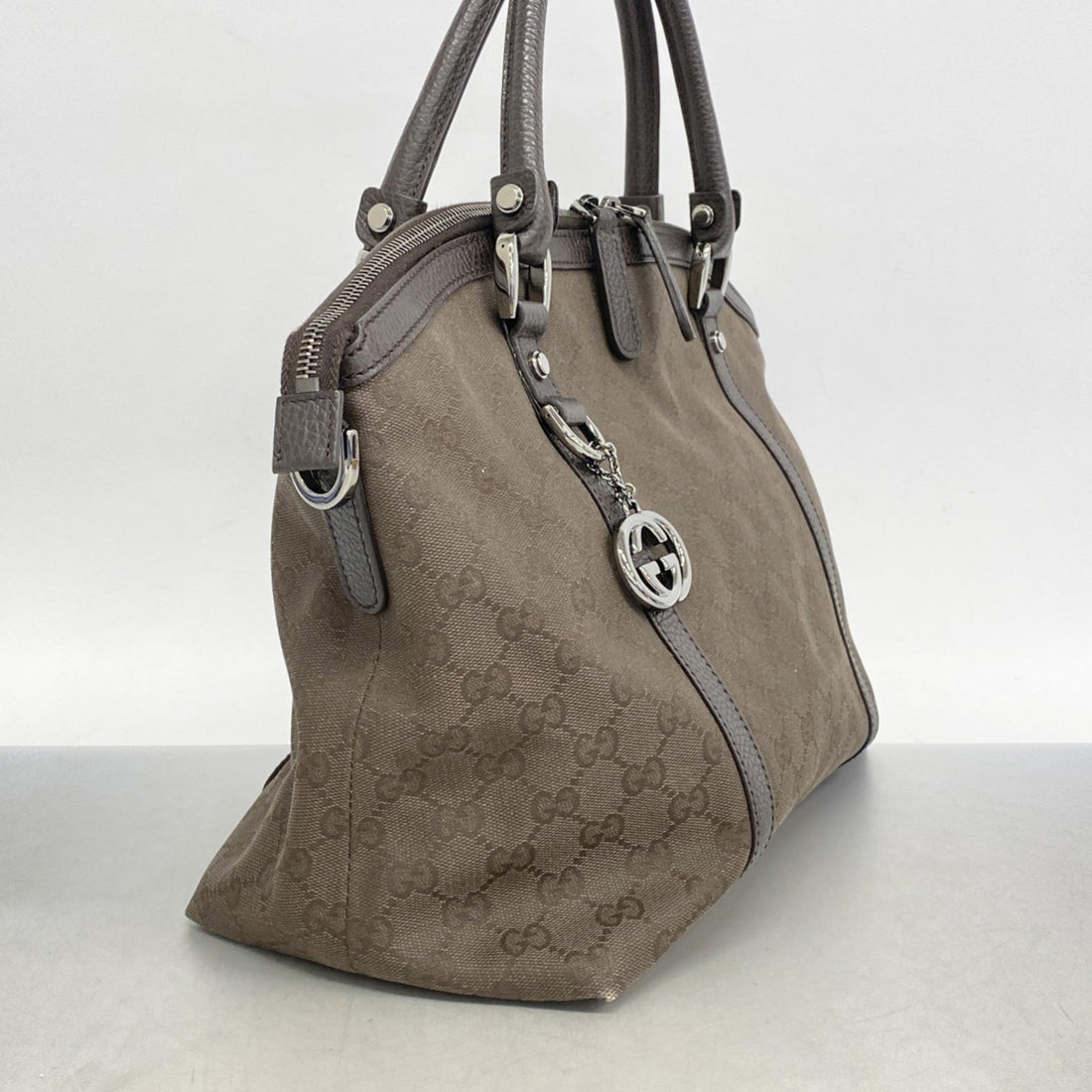 Gucci Brown Canvas Handbag