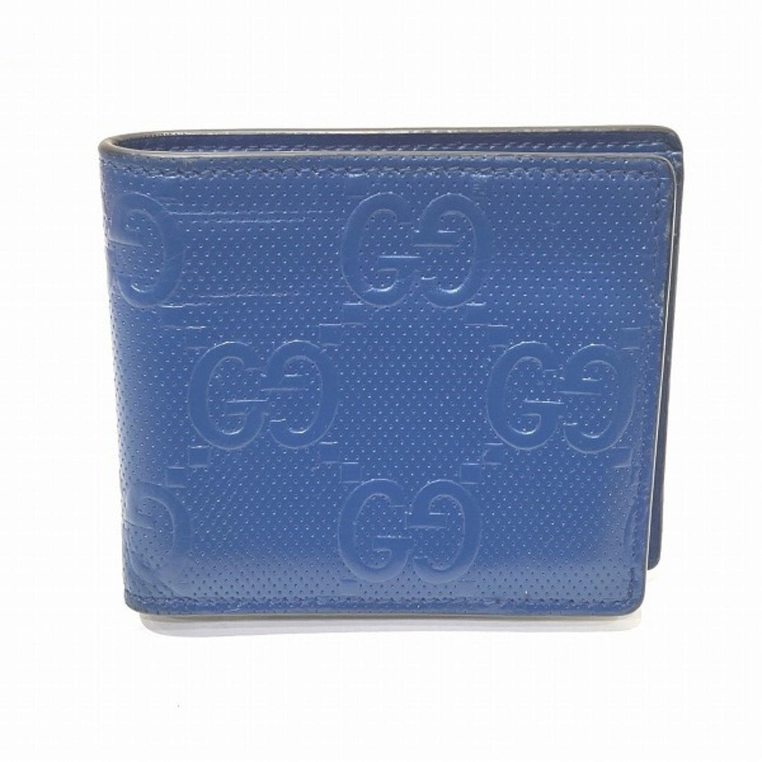 Gucci Blue Leather Wallet (Bi-Fold)