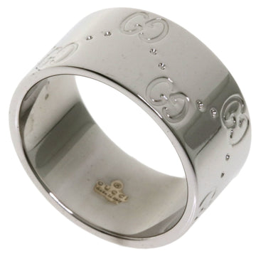 Gucci Icon Wide Ring K18 White Gold Ladies