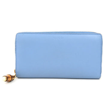Gucci Blue Leather Long Bill Wallet (Bi-Fold)
