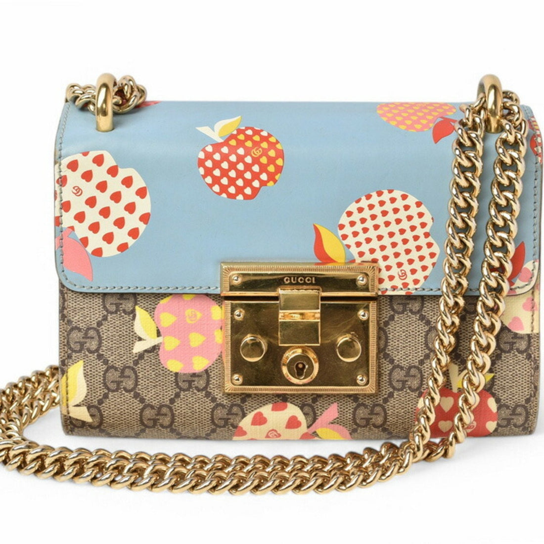 Gucci Beige Blue Brown Gg Supreme Shoulder Bag