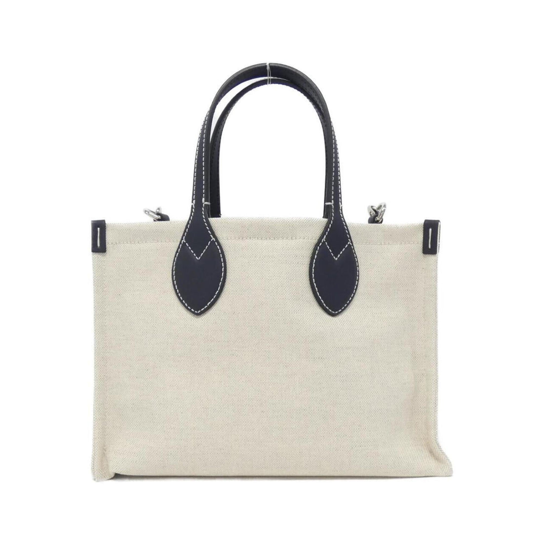Gucci Beige Black Cotton Leather Handbag