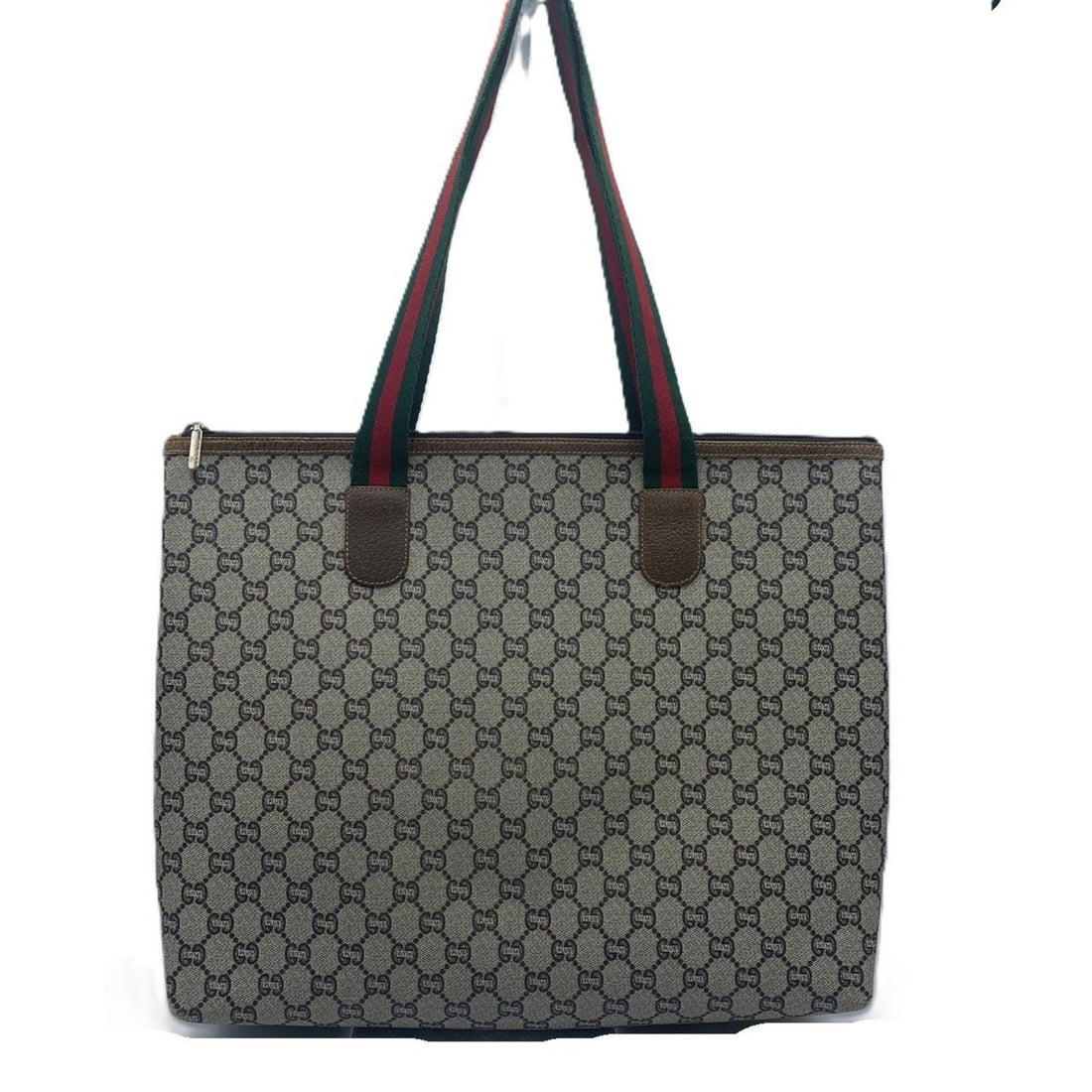 Gucci Gray Pvc Leather Tote Bag