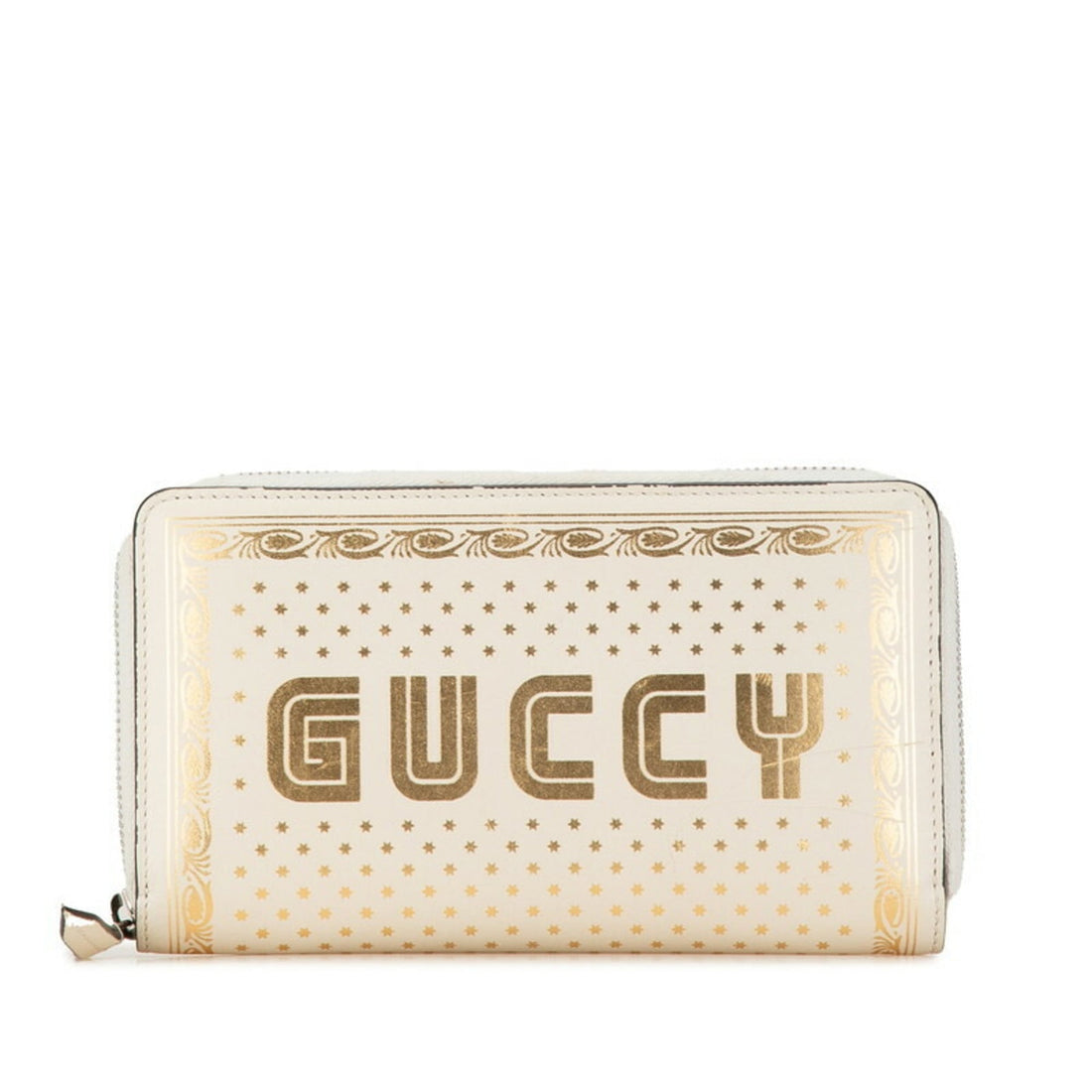 Gucci Ivory White Leather Long Wallet (Bi-Fold)