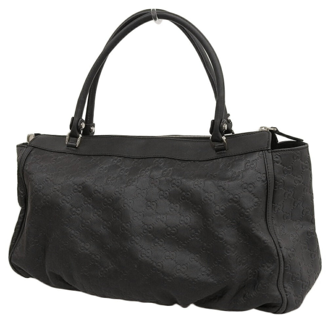 Gucci Black Leather Boston Bag Handbag