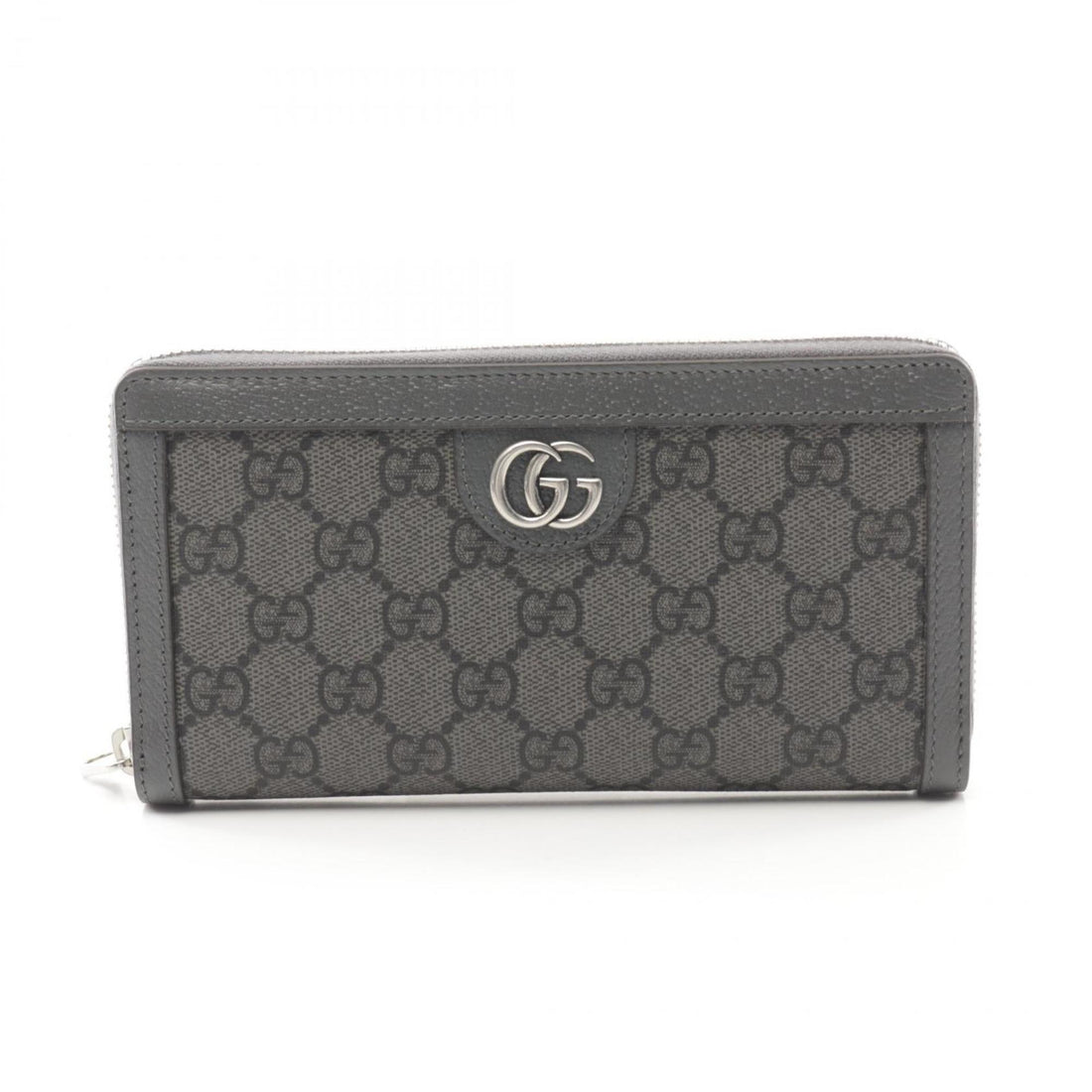 Gucci Gray Gg Supreme Leather Long Wallet (Bi-Fold)