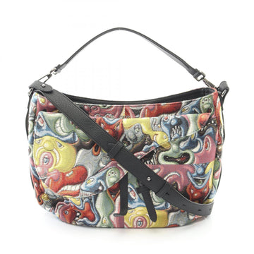 Christian Dior Multi-Color Canvas Leather Shoulder Bag ()