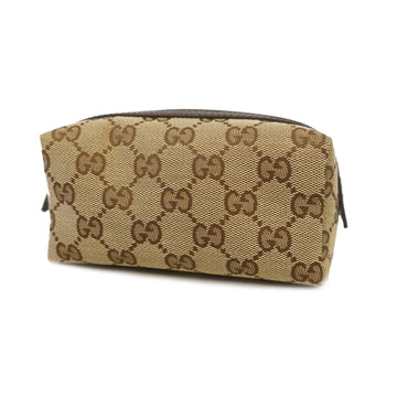 Gucci GG Canvas Pouch 29596 Women's Pouch Beige,Brown