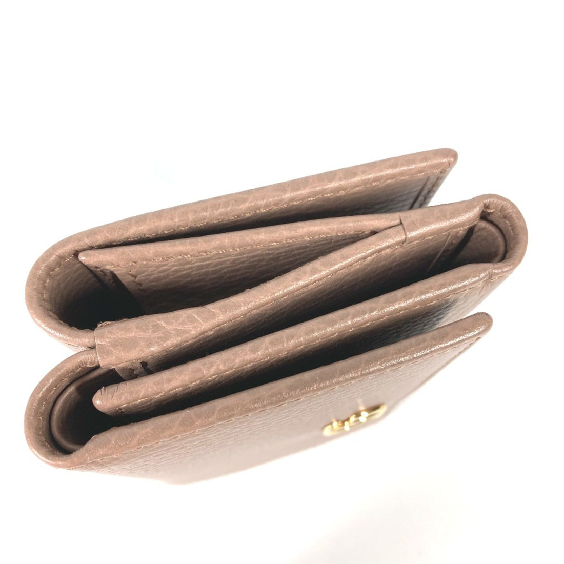 Gucci Beige Leather Wallet (Tri-Fold)