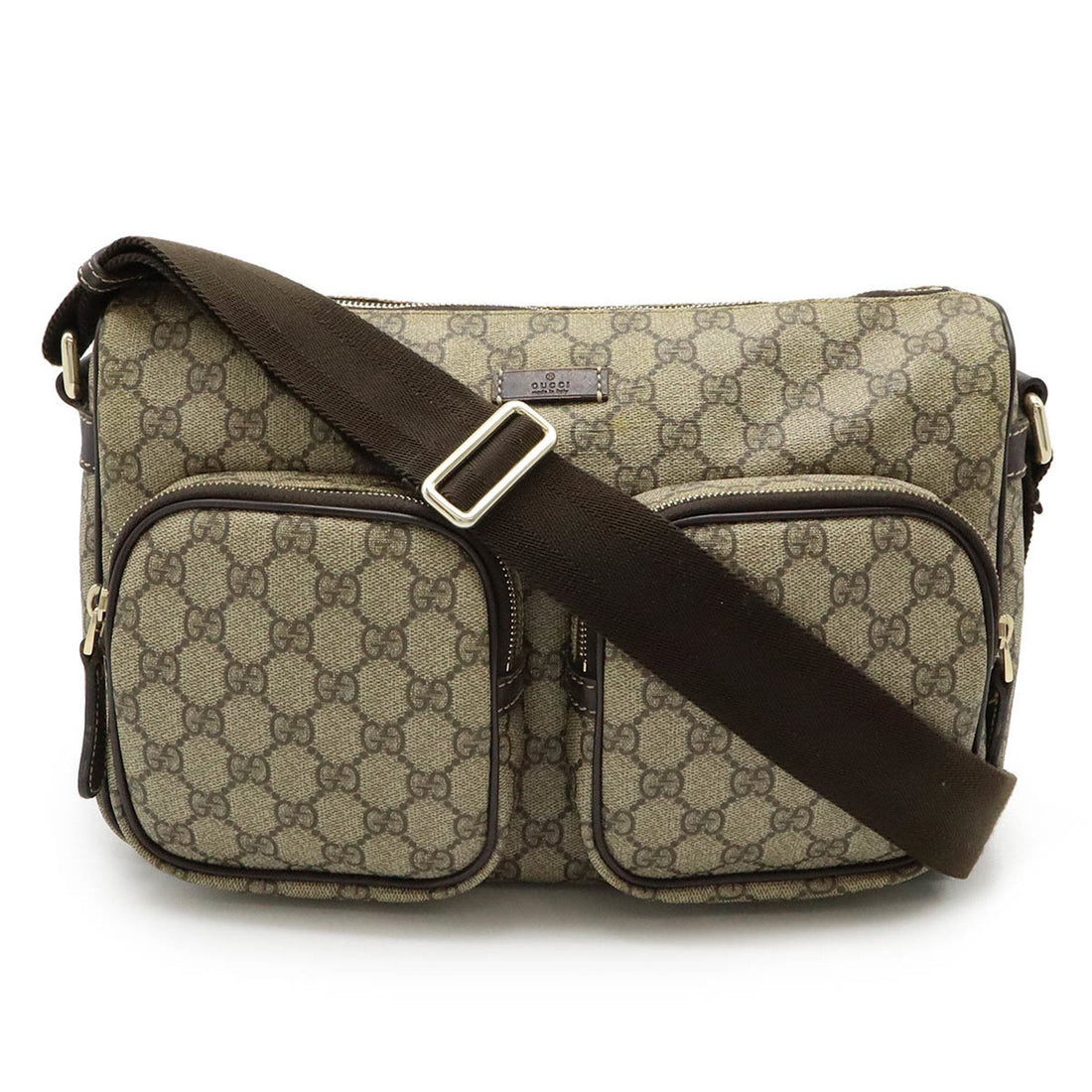 Gucci Dark Brown Pvc Leather Shoulder Bag