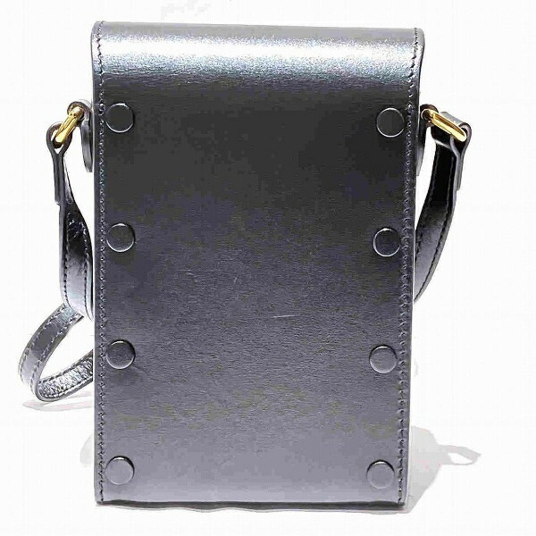 Gucci Black Gold Leather Shoulder Bag