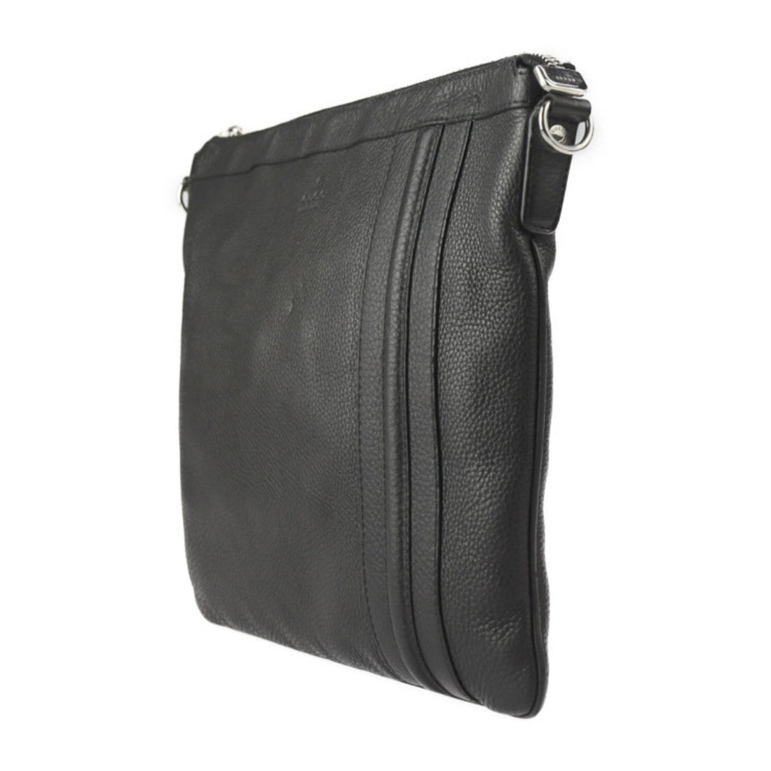 Gucci Black Leather Messenger Bag Shoulder Bag
