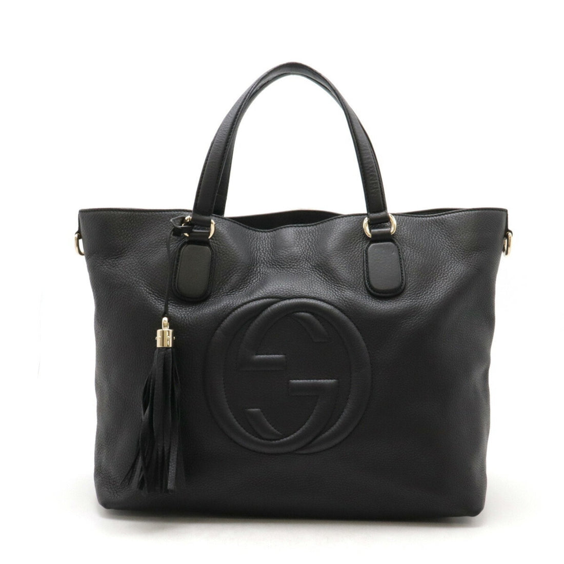 Gucci Soho Black Leather Shoulder Bag Tote Bag