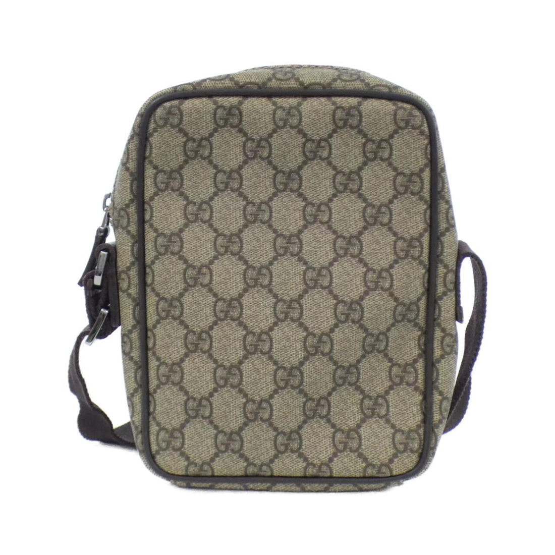 Gucci Beige Brown Gg Plus Leather Shoulder Bag