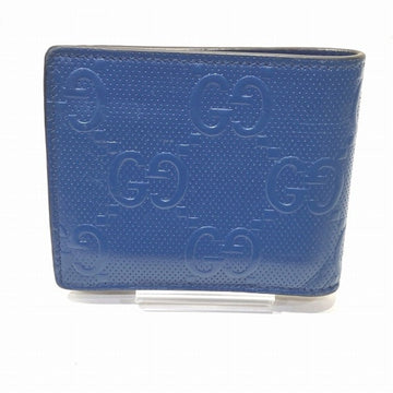 Gucci Blue Leather Wallet (Bi-Fold)