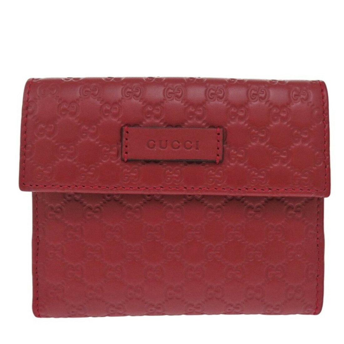 Gucci Red Color Leather Wallet (Bi-Fold)