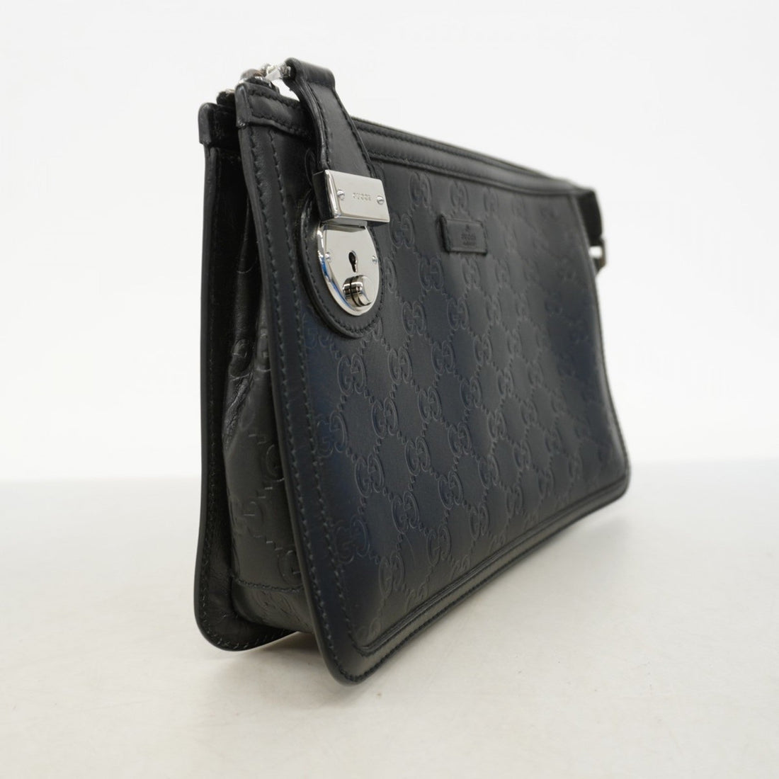 Gucci Black Leather Clutch Bag