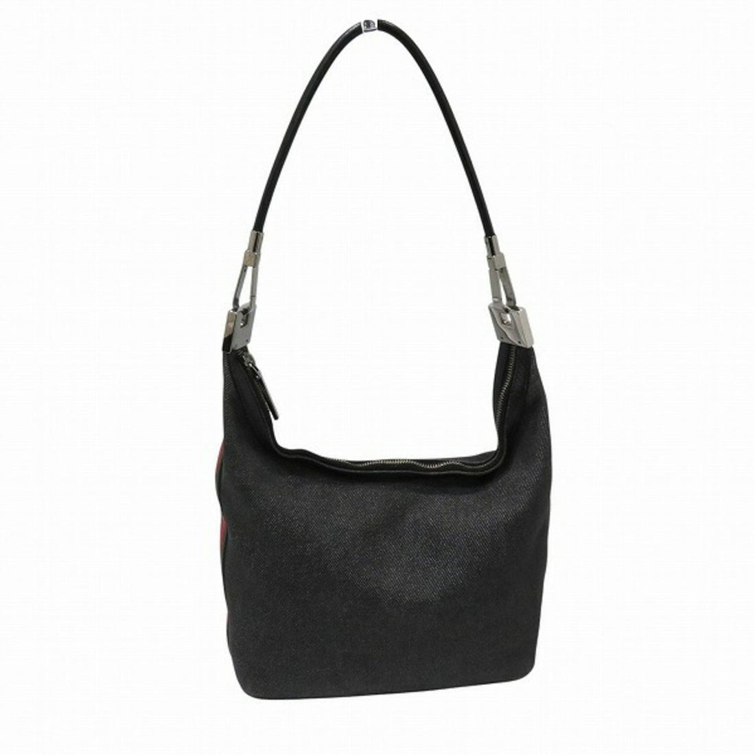 Gucci Sherry Line Black Canvas Handbag Shoulder Bag