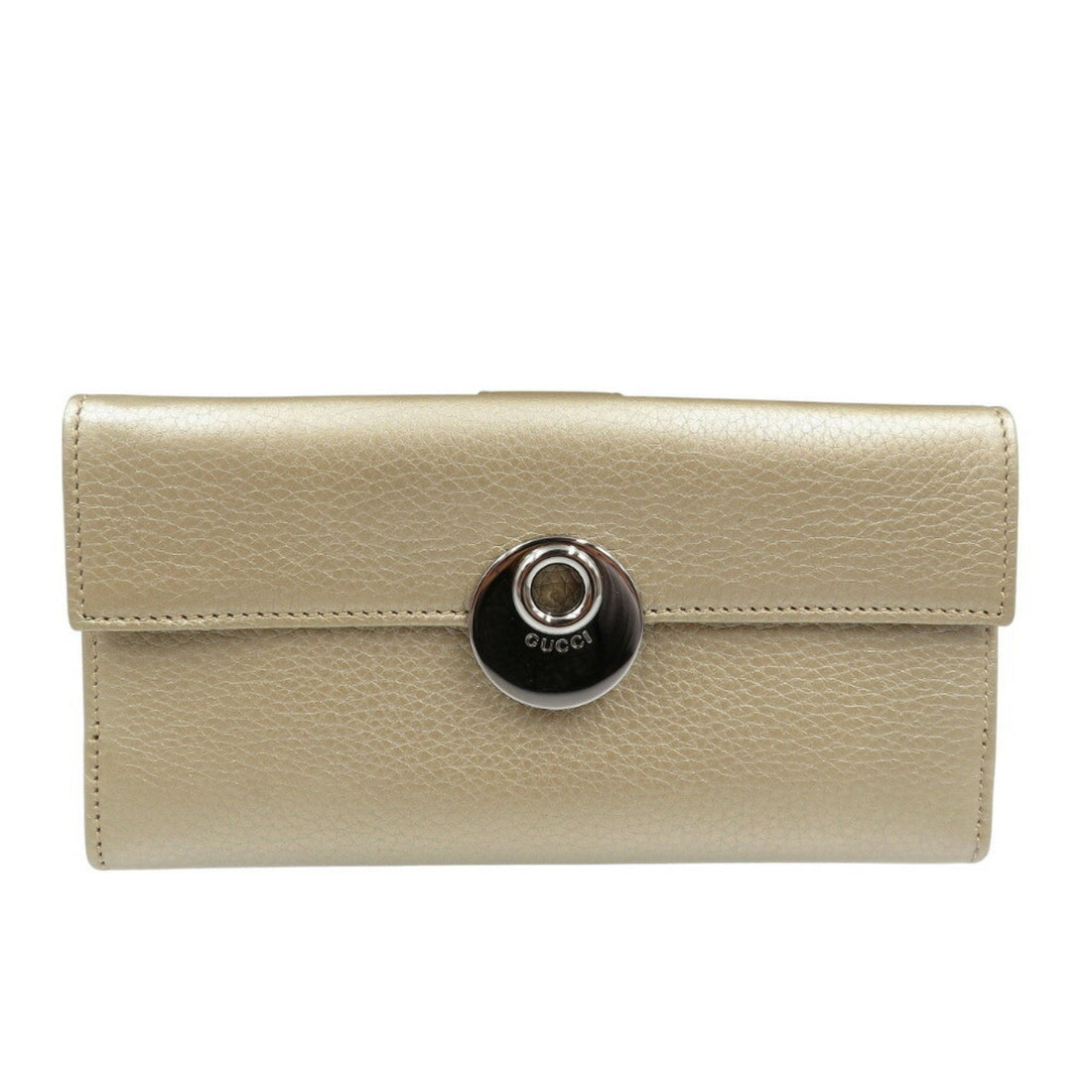 Gucci Champagne Leather Long Wallet (Bi-Fold)