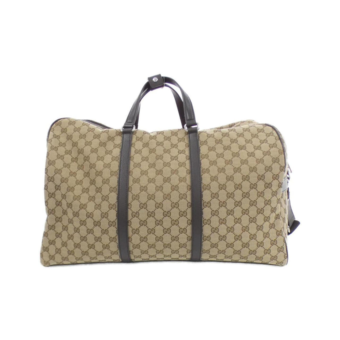 Gucci Beige Gg Canvas Boston Bag