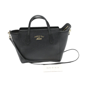 Gucci Black Leather Tote Bag