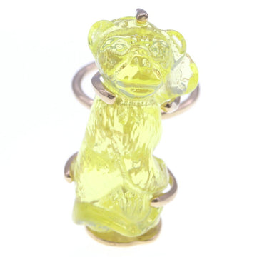 Christian Dior Yellow Metal Plastic Band Ring ()