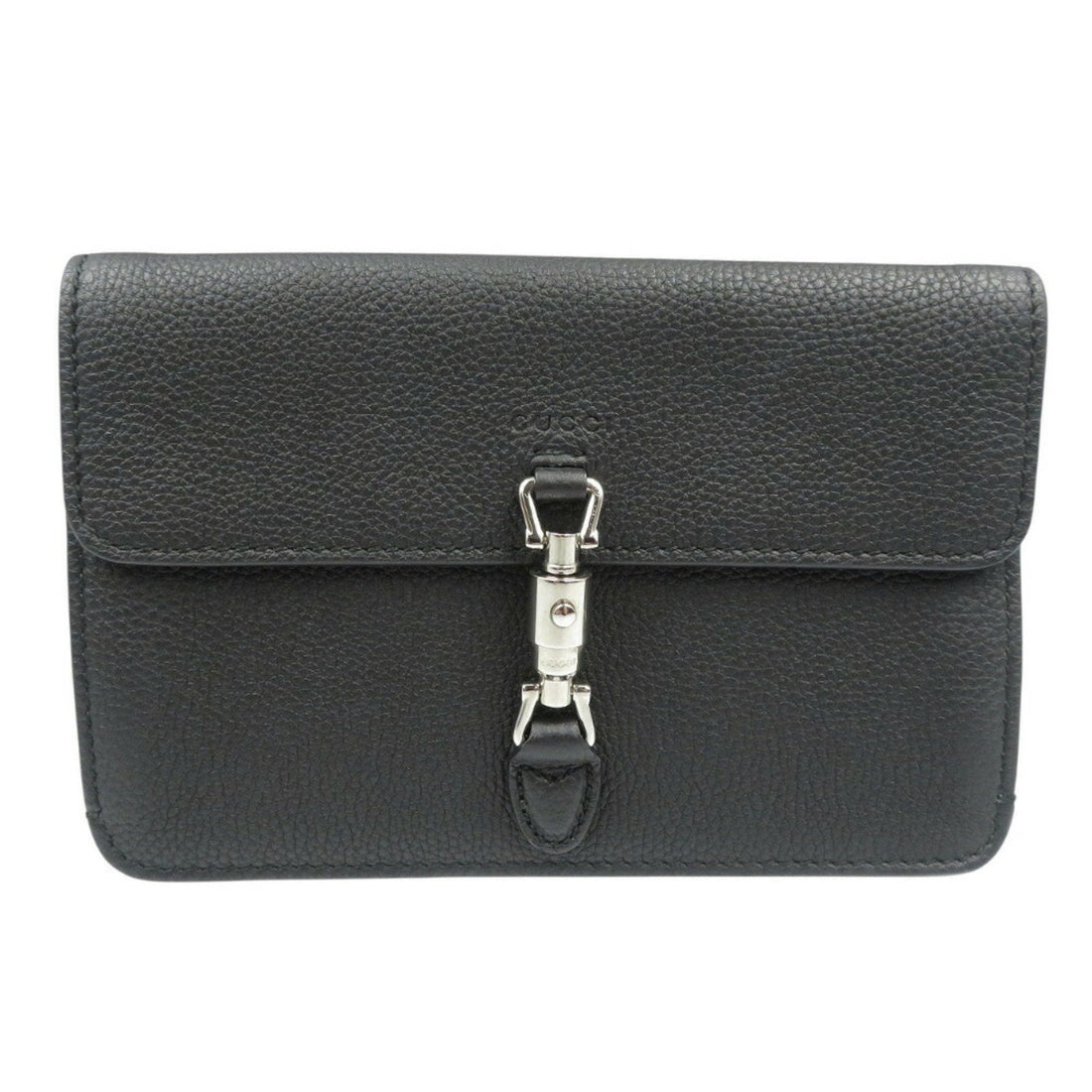 Gucci Black Leather Clutch Bag Pouch