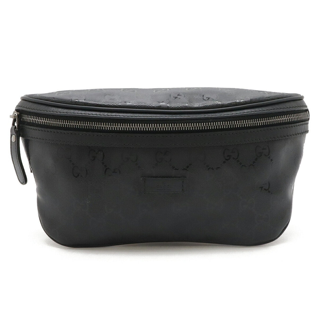 Gucci Black Coated Canvas Leather Fanny Pack Pouch