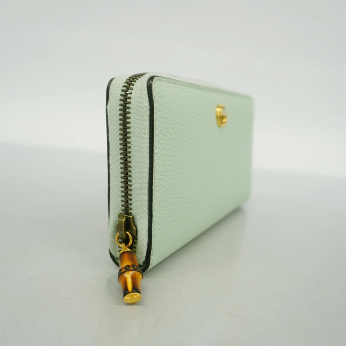 Gucci Pale Green Leather Long Wallet (Bi-Fold)