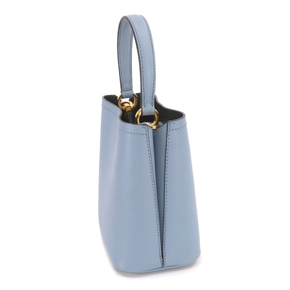 Prada Panier 2way Hand Shoulder Bag Saffiano Leather Blue 1BA217