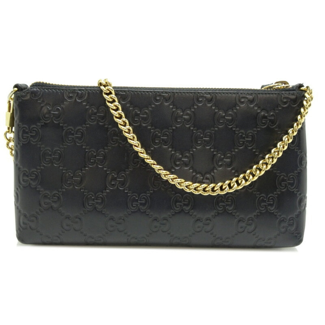 Gucci Black Micro Gg Leather Pouch