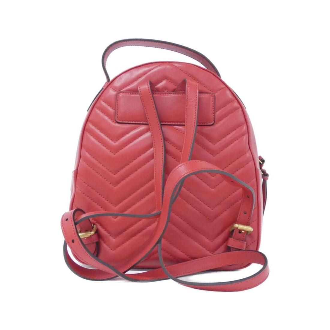 Gucci Gg Marmont Gold Leather Backpack