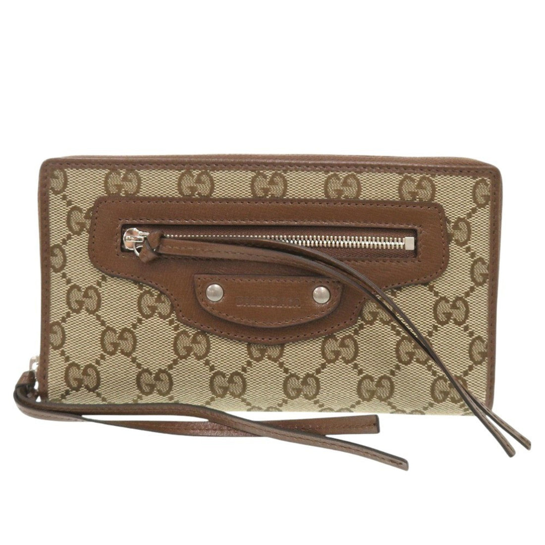 Gucci Beige Brown Gg Canvas Long Wallet (Bi-Fold)