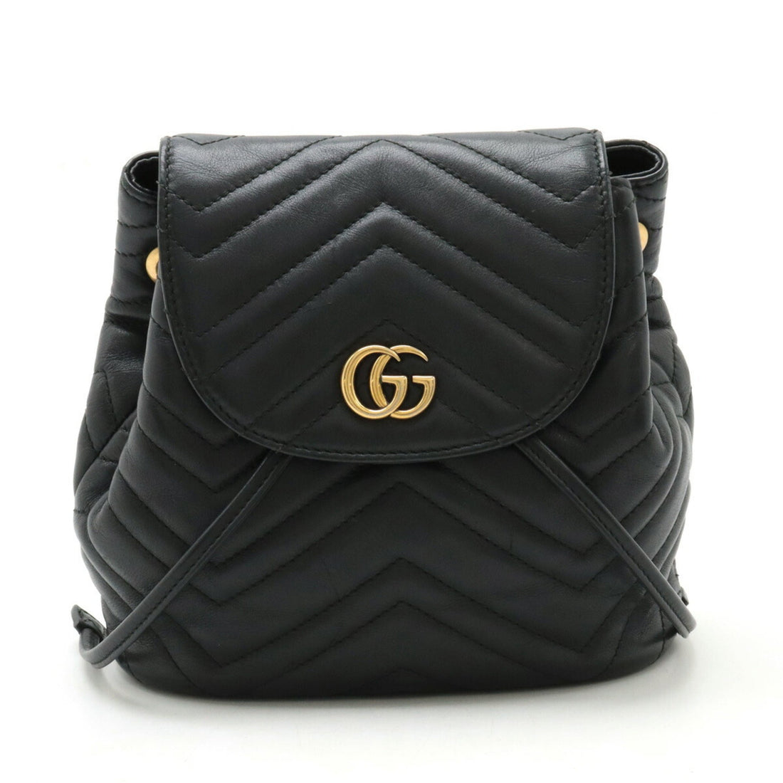 Gucci Gg Marmont Black Leather Backpack