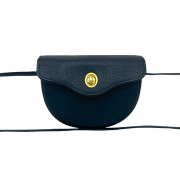 Christian Dior Navy Leather Pochette Shoulder Bag ()