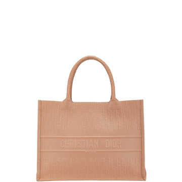 Christian Dior Pink Beige Leather Handbag Tote Bag ()
