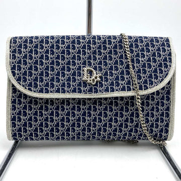 Christian Dior Navy Canvas Shoulder Bag ()