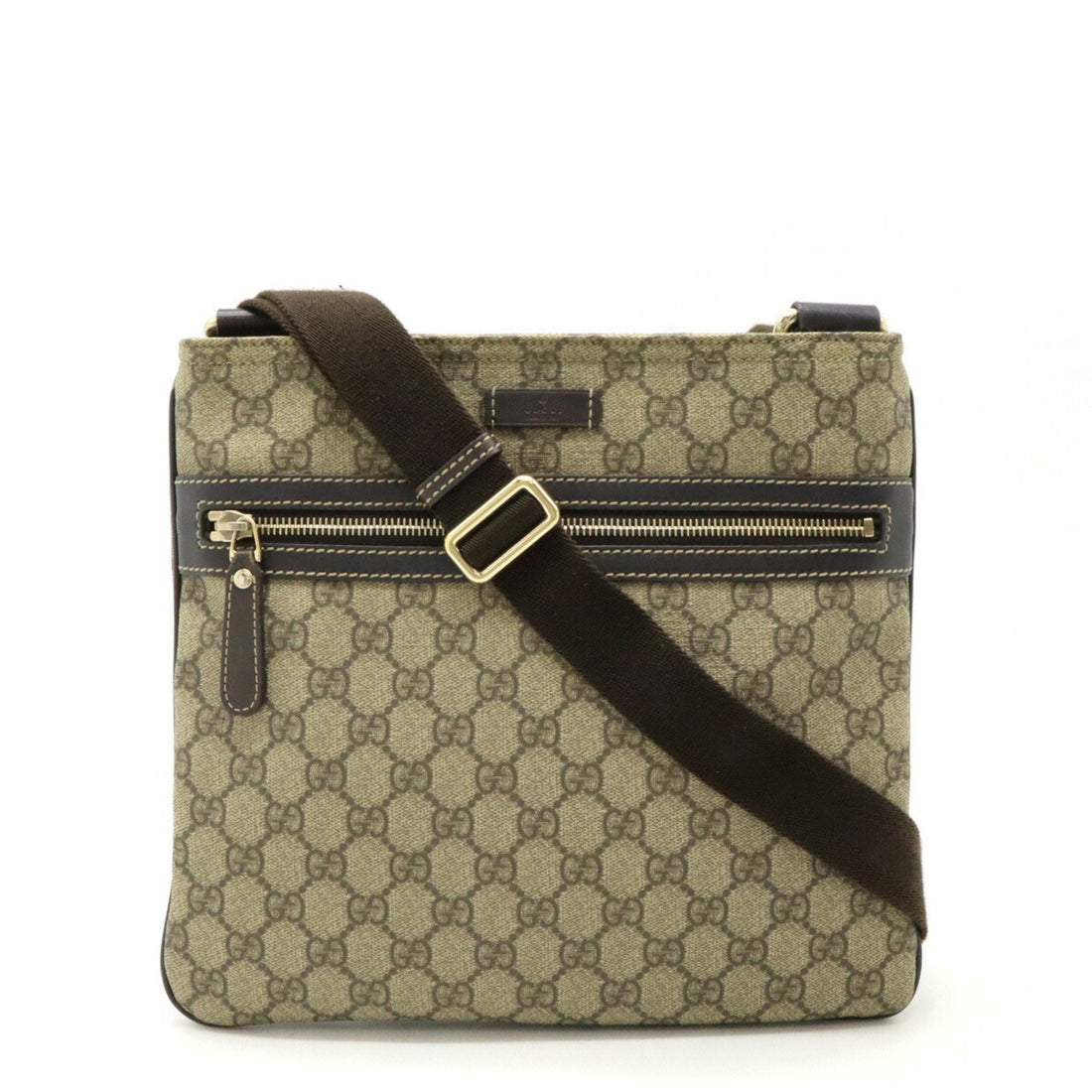 Gucci Dark Brown Pvc Leather Shoulder Bag