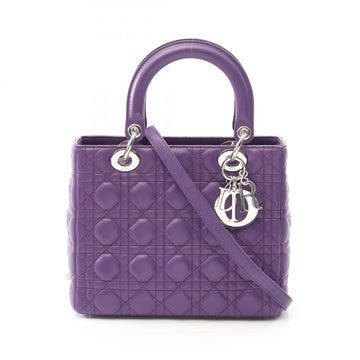 Christian Dior Purple Leather Handbag ()