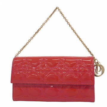 Christian Dior Pink Red Color Long Wallet (Bi-Fold) ()