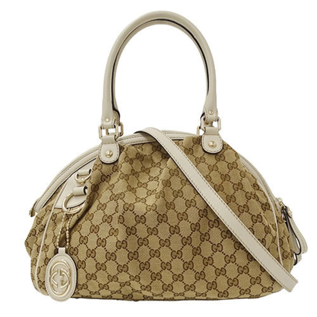 Gucci Beige Gg Canvas Handbag Shoulder Bag