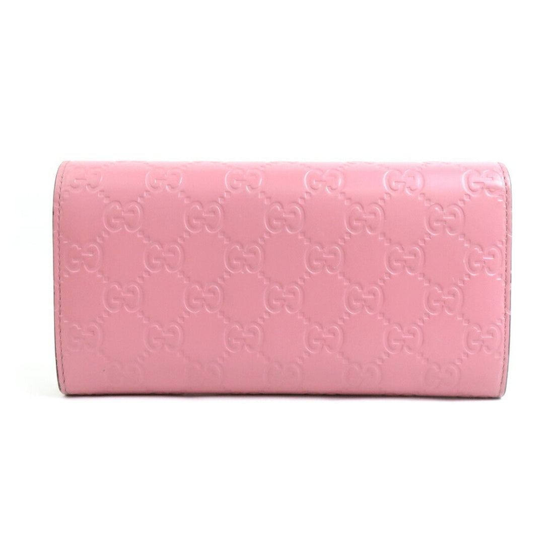 Gucci Pink Leather Long Wallet (Bi-Fold)