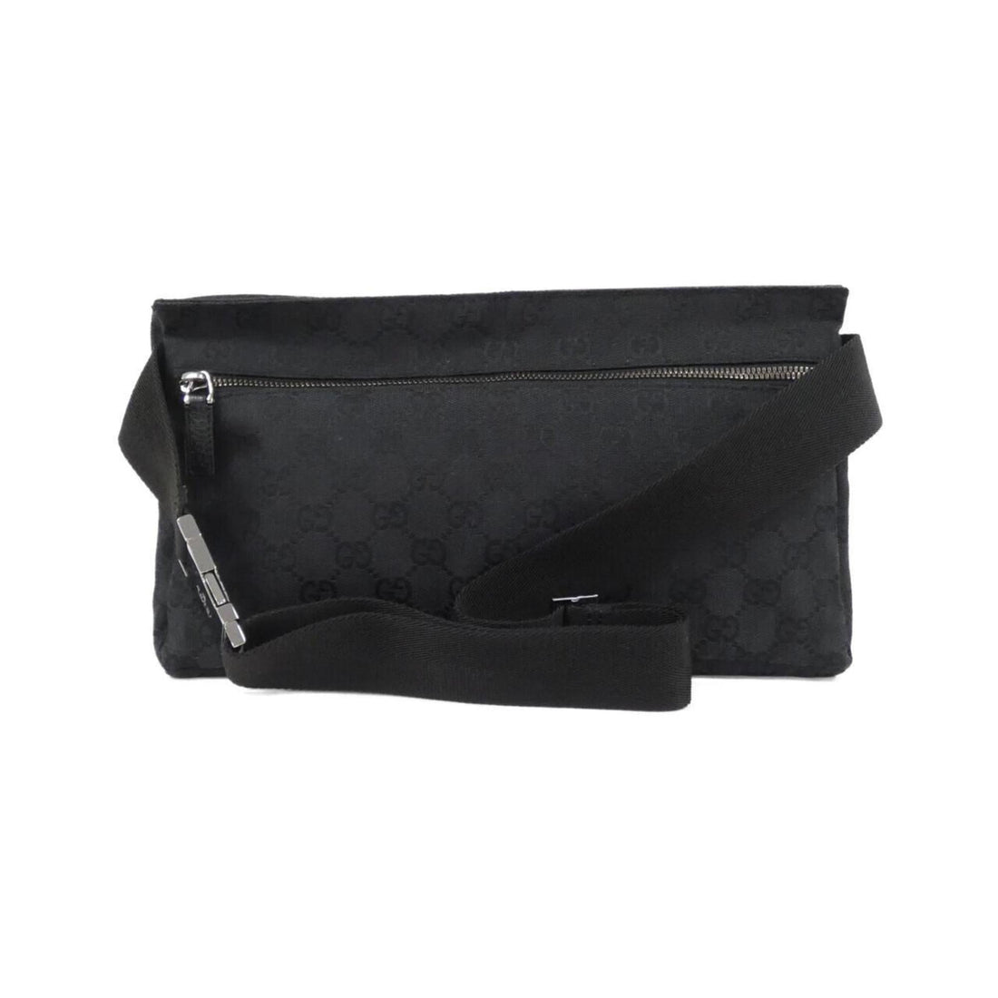 Gucci Black Gg Canvas Fanny Pack